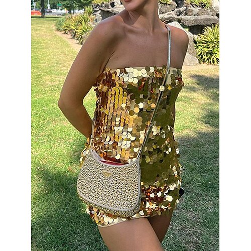 Per donna Vestito da festa Abito con paillettes Aderente Mini abito Giallo Blu Viola Senza maniche Colore puro Con lustrini Estate Primavera Senza bretelline Festa Da mare Vestito estivo 2023 S M L
Per donna Vestito da festa Abito con paillettes Aderente Mini abito Giallo Blu Viola Senza maniche Colore puro Con lustrini Estate Primavera Senza bretelline Festa Da mare Vestito estivo 2023 S M L