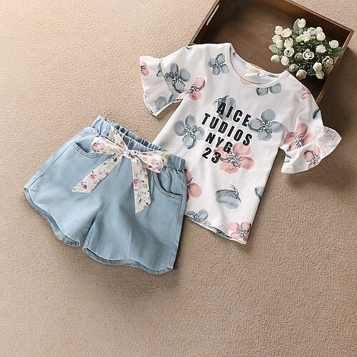 2 pezzi Bambino Da ragazza Cartoni animati Tuta in pantaloncini Impostato Manica corta Attivo Informale 7-13 anni Estate Bianco Rosa
2 pezzi Bambino Da ragazza Cartoni animati Tuta in pantaloncini Impostato Manica corta Attivo Informale 7-13 anni Estate Bianco Rosa