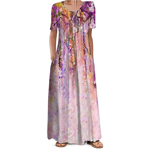 Dame Lang kjole Maxikjole Hverdagskjole A Linje Kjole Print kjole Blomstret Nuance Mode Daglig Ferierejse Weekend Krøllede Folder Lomme Kortærmet Rund hals Kjole Regulær Lyserød Sommer Forår S M L XL
Dame Lang kjole Maxikjole Hverdagskjole A Linje Kjole Print kjole Blomstret Nuance Mode Daglig Ferierejse Weekend Krøllede Folder Lomme Kortærmet Rund hals Kjole Regulær Lyserød Sommer Forår S M L XL