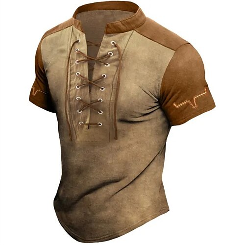 Herre T-shirt T-Shirts Farveblok Krave Tøj 3D-udskrivning Afslappet Daglig Kortærmet Blondér Trykt mønster Årgang Mode
Herre T-shirt T-Shirts Farveblok Krave Tøj 3D-udskrivning Afslappet Daglig Kortærmet Blondér Trykt mønster Årgang Mode