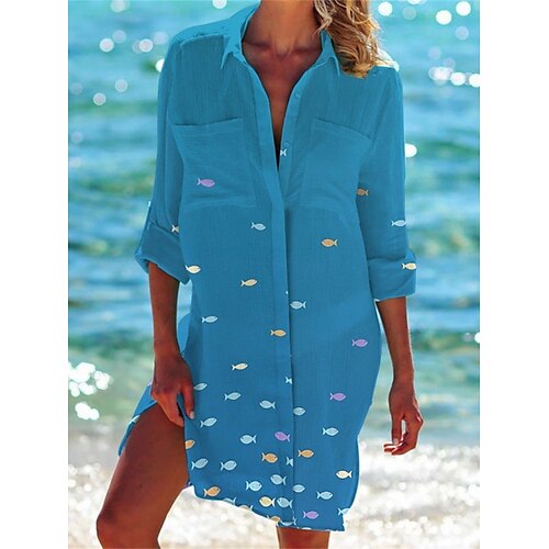 Per donna Abito chemisier Abito casual Vestito a trapezio Mini abito Esterno Giornaliero Appuntamento Poliestere Di tendenza Informale Colletto Tasche Stampa Mezza manica Estate Primavera 2023 Morbido
Per donna Abito chemisier Abito casual Vestito a trapezio Mini abito Esterno Giornaliero Appuntamento Poliestere Di tendenza Informale Colletto Tasche Stampa Mezza manica Estate Primavera 2023 Morbido
