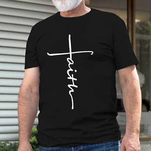 Herre T skjorte Grafiske T-skjorter Kul skjorte Grafiske trykk Kors Tro Crew-hals Varm stempling Gate Feriereise Kort Erme Trykt mønster Klær Designer Grunnleggende Moderne Moderne
Herre T skjorte Grafiske T-skjorter Kul skjorte Grafiske trykk Kors Tro Crew-hals Varm stempling Gate Feriereise Kort Erme Trykt mønster Klær Designer Grunnleggende Moderne Moderne
