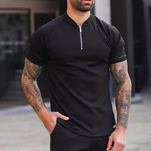 Per uomo POLO Camicia da golf Golf Informale Per eventi colletto da baseball Chiusura lampo quarto Manica corta Di tendenza Essenziale Liscio Chiusura lampo quarto Estate Standard Nero POLO
Per uomo POLO Camicia da golf Golf Informale Per eventi colletto da baseball Chiusura lampo quarto Manica corta Di tendenza Essenziale Liscio Chiusura lampo quarto Estate Standard Nero POLO