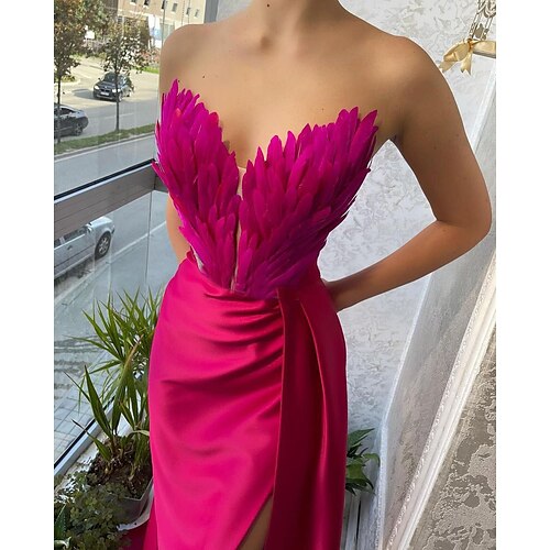 A sirena Abiti da ballo Sensuale Vestito Formale Strascico a terra Senza maniche Senza bretelline Charmeuse (armaturato) con Con diamantini Piume Fessura 2023
A sirena Abiti da ballo Sensuale Vestito Formale Strascico a terra Senza maniche Senza bretelline Charmeuse (armaturato) con Con diamantini Piume Fessura 2023