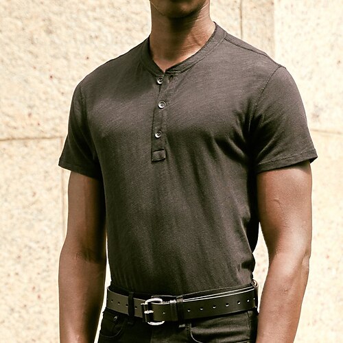 Herre Henley-skjorte Tee Top Vanlig Henley Gade Ferierejse Kortærmet Knap ned Tøj Designer Basale Moderne Moderne
Herre Henley-skjorte Tee Top Vanlig Henley Gade Ferierejse Kortærmet Knap ned Tøj Designer Basale Moderne Moderne