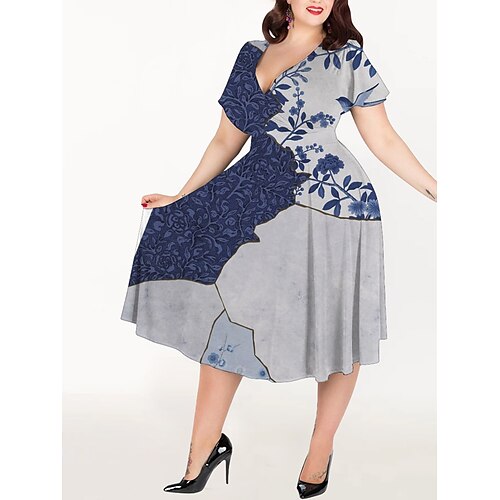 donna plus size abito formale casual una linea abito formale foglia floreale midi abito formale manica corta stampa scollo a V elegante festa blu estate primavera l xl xxl 3xl 4xl
donna plus size abito formale casual una linea abito formale foglia floreale midi abito formale manica corta stampa scollo a V elegante festa blu estate primavera l xl xxl 3xl 4xl