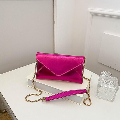 Dame Crossbody taske PU Læder Daglig Kæde Holdbar Helfarve Sølv Sort Champagne
Dame Crossbody taske PU Læder Daglig Kæde Holdbar Helfarve Sølv Sort Champagne