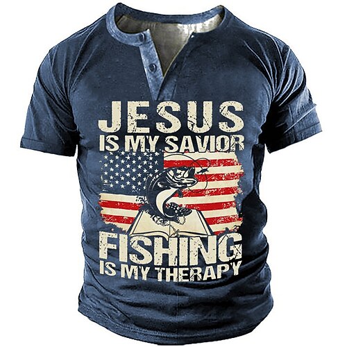 Herre Henley-skjorte Grafisk Fisk Nationalflag Henley Tøj 3D-udskrivning udendørs Daglig Kortærmet Knap ned Trykt mønster Mode Designer Bekvem
Herre Henley-skjorte Grafisk Fisk Nationalflag Henley Tøj 3D-udskrivning udendørs Daglig Kortærmet Knap ned Trykt mønster Mode Designer Bekvem