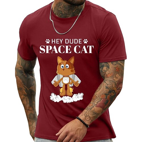 Herre T-shirt Grafiske T-shirts Cool skjorte Dyr Kat Bogstaver Grafiske tryk Rund hals Varm Stempling Gade Ferierejse Kort Ærme Trykt mønster Tøj Designer Basale Moderne Moderne
Herre T-shirt Grafiske T-shirts Cool skjorte Dyr Kat Bogstaver Grafiske tryk Rund hals Varm Stempling Gade Ferierejse Kort Ærme Trykt mønster Tøj Designer Basale Moderne Moderne