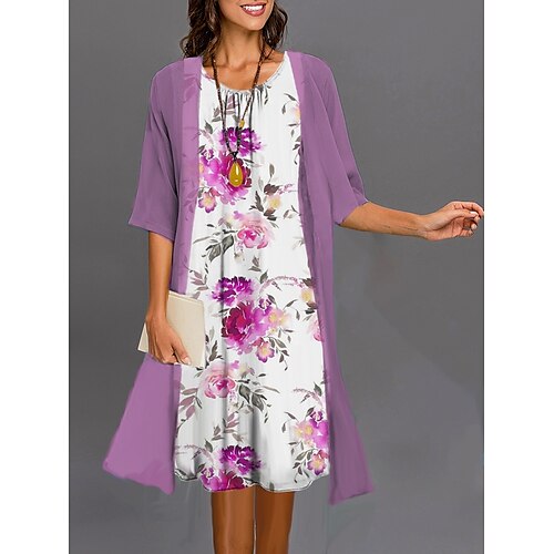 Dame Todelt kjolesett Uformell kjole Daglig Feriereise Moderne Fritid Trykt mønster Midikjole Crew-hals Halvlange ermer Grafisk Blomstret Løstsittende Lys Lilla Sommer Vår S M L XL XXL
Dame Todelt kjolesett Uformell kjole Daglig Feriereise Moderne Fritid Trykt mønster Midikjole Crew-hals Halvlange ermer Grafisk Blomstret Løstsittende Lys Lilla Sommer Vår S M L XL XXL