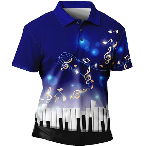 Herre POLO T-skjorte Golf skjorte Grafiske trykk Musikk Noter Pano Keys Aftæpning Sjø blå Vin Blå Lilla utendørs Gate Kort Erme Trykt mønster Klær Sport Mote Gatemote Designer
Herre POLO T-skjorte Golf skjorte Grafiske trykk Musikk Noter Pano Keys Aftæpning Sjø blå Vin Blå Lilla utendørs Gate Kort Erme Trykt mønster Klær Sport Mote Gatemote Designer