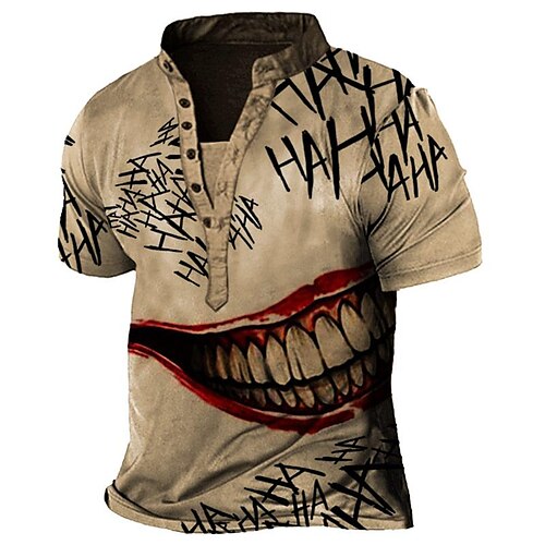 Per uomo Camicia Henley Magliette Pop art Bocca Colletto alla coreana Abbigliamento Stampa 3D Esterno Informale Manica corta Pulsante Stampa Di tendenza Originale Essenziale
Per uomo Camicia Henley Magliette Pop art Bocca Colletto alla coreana Abbigliamento Stampa 3D Esterno Informale Manica corta Pulsante Stampa Di tendenza Originale Essenziale