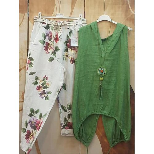 Per donna Pigiami Top e pantalone del pigiama Completi Fiore decorativo Di tendenza Informale Morbido Interni Giornaliero Da letto Poliestere Traspirante Spacco a V Senza maniche Pantalone Estate
Per donna Pigiami Top e pantalone del pigiama Completi Fiore decorativo Di tendenza Informale Morbido Interni Giornaliero Da letto Poliestere Traspirante Spacco a V Senza maniche Pantalone Estate