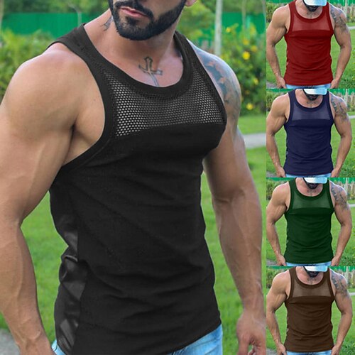 Herre Løbesinglet Træningsundertrøje Patchwork Racer Bagside Uden ærmer Vest / gilet Atletisk atletiktøj Net Åndbart Blød Svedreducerende Løb Løbe Træning Sportstøj Sportstøj Ensfarvet Sort Rød Blå
Herre Løbesinglet Træningsundertrøje Patchwork Racer Bagside Uden ærmer Vest / gilet Atletisk atletiktøj Net Åndbart Blød Svedreducerende Løb Løbe Træning Sportstøj Sportstøj Ensfarvet Sort Rød Blå