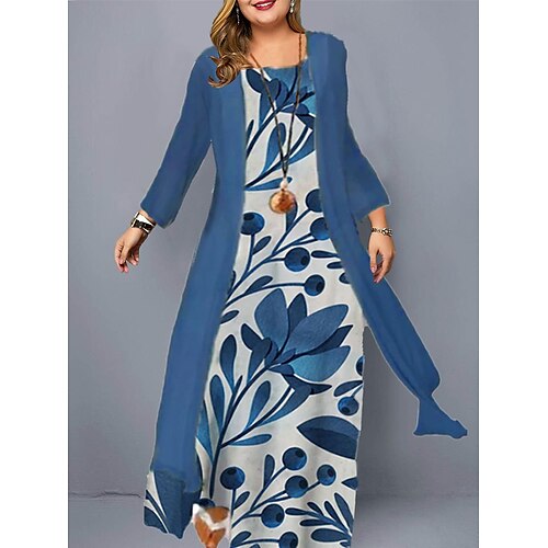 Per donna Plus Size Abito casual Set di vestiti Vestito due pezzi Floreale Abito lungo Abito lungo Manica a 3/4 Stampa Girocollo Di tendenza Esterno Vino Blu Estate Primavera L XL XXL 3XL 4XL
Per donna Plus Size Abito casual Set di vestiti Vestito due pezzi Floreale Abito lungo Abito lungo Manica a 3/4 Stampa Girocollo Di tendenza Esterno Vino Blu Estate Primavera L XL XXL 3XL 4XL