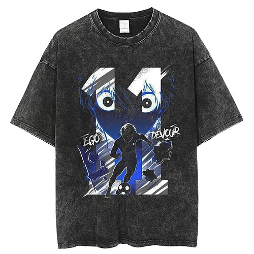 Blå lås Isagi Yoichi T-shirt Oversized Acid Washed Tee Trykt mønster Grafisk T恤衫 Til Herre Dame Unisex Voksne Varmstempling 100% Polyester Afslappet / Hverdag
Blå lås Isagi Yoichi T-shirt Oversized Acid Washed Tee Trykt mønster Grafisk T恤衫 Til Herre Dame Unisex Voksne Varmstempling 100% Polyester Afslappet / Hverdag