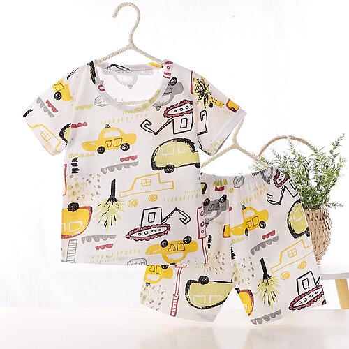 Baby Gutt 2 deler Pyjamas Sett 3/4 ermer Short Set Net Dinosaur Car Kort sett nett grønn krokodille Kort nett mørkeblå krone Helfarge Dyr Crewneck Sommer Vår Bedårende Hjem 3-7 år
Baby Gutt 2 deler Pyjamas Sett 3/4 ermer Short Set Net Dinosaur Car Kort sett nett grønn krokodille Kort nett mørkeblå krone Helfarge Dyr Crewneck Sommer Vår Bedårende Hjem 3-7 år
