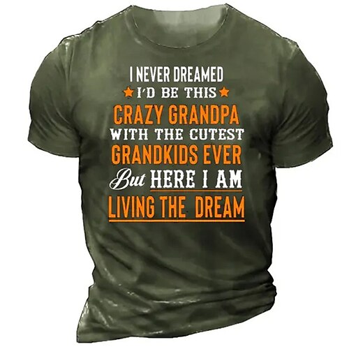 Herre T-shirt T-Shirts Grafisk Bogstaver Rund hals Tøj 3D-udskrivning udendørs Afslappet Kortærmet Trykt mønster Årgang Mode Designer
Herre T-shirt T-Shirts Grafisk Bogstaver Rund hals Tøj 3D-udskrivning udendørs Afslappet Kortærmet Trykt mønster Årgang Mode Designer