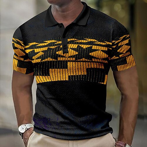 Herre POLO Trøje Golftrøje Stjerne Grafiske tryk Geometri Aftæpning Gul udendørs Gade Kortærmet Trykt mønster Tøj Mode Designer Afslappet Åndbart
Herre POLO Trøje Golftrøje Stjerne Grafiske tryk Geometri Aftæpning Gul udendørs Gade Kortærmet Trykt mønster Tøj Mode Designer Afslappet Åndbart