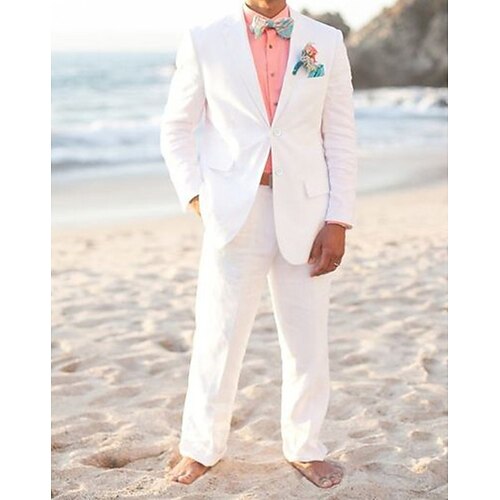 Bianco Uomo Matrimonio in spiaggia Abiti Set da 2 pezzi Tinta unita Taglio sartoriale Monopetto - 2 bottoni 2023
Bianco Uomo Matrimonio in spiaggia Abiti Set da 2 pezzi Tinta unita Taglio sartoriale Monopetto - 2 bottoni 2023