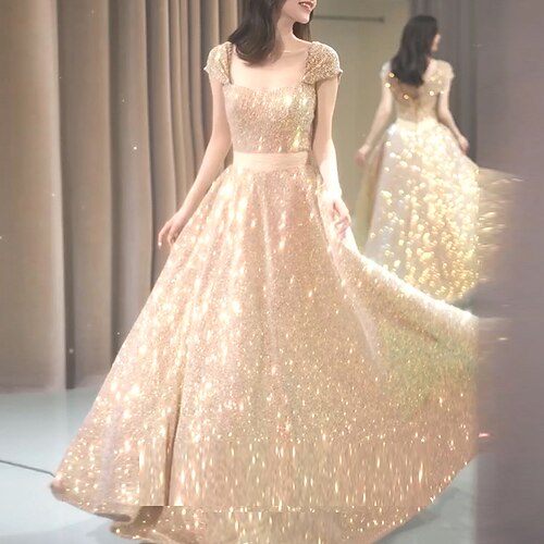 Linea-A Abiti da ballo Brillante e glitterato Vestito Graduazione Lungo Manica corta Senza bretelline Di pizzo con Lustrini 2023
Linea-A Abiti da ballo Brillante e glitterato Vestito Graduazione Lungo Manica corta Senza bretelline Di pizzo con Lustrini 2023