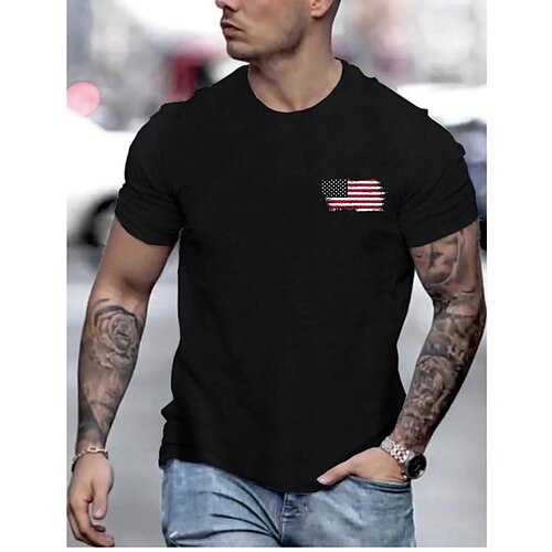 Per uomo Bandiera americana Rotonda Stampa a caldo Normale Informale Athleisure Stampe Abbigliamento Casual quotidiano Casuale / sportivo Athleisure
Per uomo Bandiera americana Rotonda Stampa a caldo Normale Informale Athleisure Stampe Abbigliamento Casual quotidiano Casuale / sportivo Athleisure