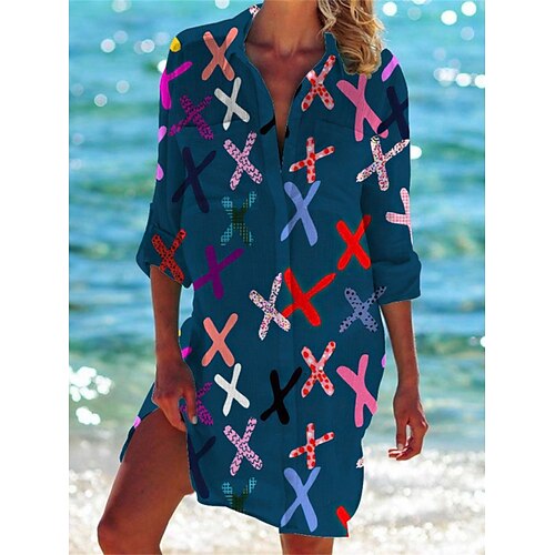 Per donna Abito chemisier Abito casual Vestito a trapezio Mini abito Esterno Giornaliero Appuntamento Poliestere Di tendenza Informale Colletto Tasche Stampa Mezza manica Estate Primavera 2023 Morbido
Per donna Abito chemisier Abito casual Vestito a trapezio Mini abito Esterno Giornaliero Appuntamento Poliestere Di tendenza Informale Colletto Tasche Stampa Mezza manica Estate Primavera 2023 Morbido
