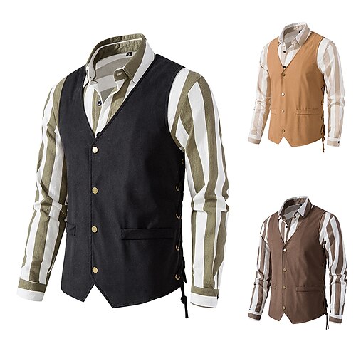 Den store Gatsby Retro / vintage Brølende 20'ere 1920'erne Maskerade Vest Herre Kostume Årgang Cosplay Fest / aften Uden ærmer 背心 Maskerade
Den store Gatsby Retro / vintage Brølende 20'ere 1920'erne Maskerade Vest Herre Kostume Årgang Cosplay Fest / aften Uden ærmer 背心 Maskerade