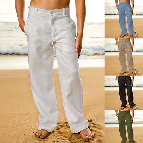 Herren Leinenhose Hose Hosen Sommerhosen Strandhose Vordertasche Gerade geschnitten Glatt Komfort Atmungsaktiv Casual Täglich Festtage Leinen / Baumwoll Mischung Modisch Basic Schwarz Weiß
Herren Leinenhose Hose Hosen Sommerhosen Strandhose Vordertasche Gerade geschnitten Glatt Komfort Atmungsaktiv Casual Täglich Festtage Leinen / Baumwoll Mischung Modisch Basic Schwarz Weiß