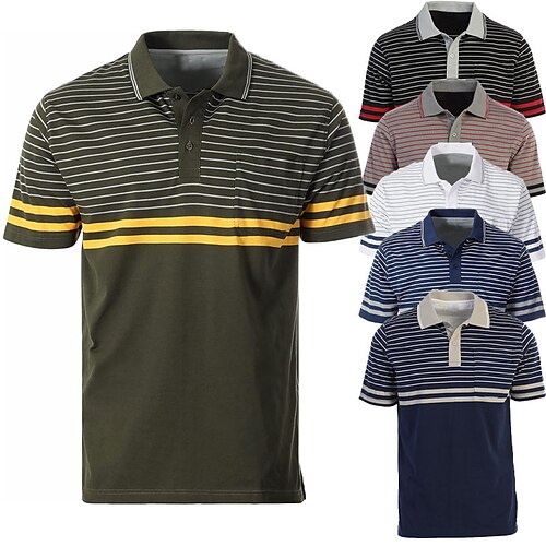 Herre POLO Trøje Golftrøje Stribet Grafiske tryk Aftæpning Abrikos Hvid Gul Vin Rød udendørs Gade Kort Ærme Knap ned Trykt mønster Tøj Sport Mode Gade Designer
Herre POLO Trøje Golftrøje Stribet Grafiske tryk Aftæpning Abrikos Hvid Gul Vin Rød udendørs Gade Kort Ærme Knap ned Trykt mønster Tøj Sport Mode Gade Designer