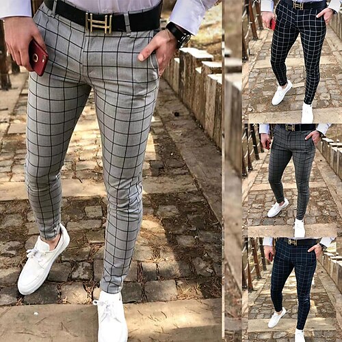 Per uomo Pantaloni affusolati Pantaloni Chino Pantaloni chino Stampa A quadri Comfort Traspirante Esterno Giornaliero Per uscire Misto cotone Di tendenza Streetwear Nero Grigio chiaro
Per uomo Pantaloni affusolati Pantaloni Chino Pantaloni chino Stampa A quadri Comfort Traspirante Esterno Giornaliero Per uscire Misto cotone Di tendenza Streetwear Nero Grigio chiaro