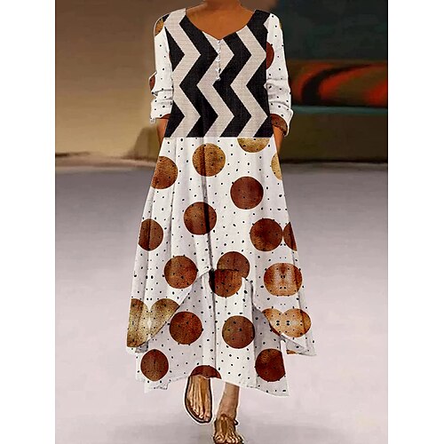 kvinders lange sweaterkjole maxi sweaterkjole afslappet sweaterkjole swing sweaterkjole print sweaterkjole prikker stribet mode moderne hverdagsferie weekend knap lagdelt 3/4-længde ærmebesætning
kvinders lange sweaterkjole maxi sweaterkjole afslappet sweaterkjole swing sweaterkjole print sweaterkjole prikker stribet mode moderne hverdagsferie weekend knap lagdelt 3/4-længde ærmebesætning