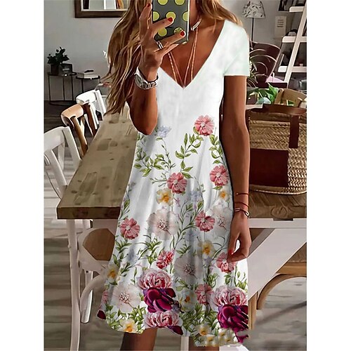Per donna Vestito casual Abito estivo Abito stampato Floreale Stampa A V Mini abito Attivo Di tendenza Esterno Giornaliero Manica corta Standard Bianco Estate Primavera S M L XL XXL
Per donna Vestito casual Abito estivo Abito stampato Floreale Stampa A V Mini abito Attivo Di tendenza Esterno Giornaliero Manica corta Standard Bianco Estate Primavera S M L XL XXL