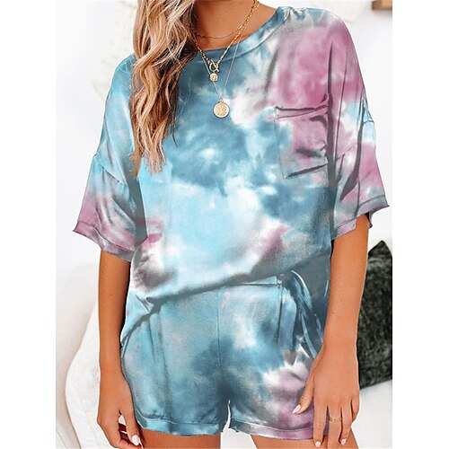 Per donna Pigiami Top e pantalone del pigiama Completi Colorato a macchie Di tendenza Informale Morbido Interni Strada Giornaliero Poliestere Traspirante Girocollo Manica corta maglietta Pantaloncini
Per donna Pigiami Top e pantalone del pigiama Completi Colorato a macchie Di tendenza Informale Morbido Interni Strada Giornaliero Poliestere Traspirante Girocollo Manica corta maglietta Pantaloncini