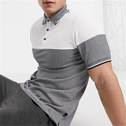 Per uomo POLO Camicia da golf Golf Informale Per eventi Classico Manica corta Di tendenza Essenziale Color Block Pulsante Estate Standard Grigio POLO
Per uomo POLO Camicia da golf Golf Informale Per eventi Classico Manica corta Di tendenza Essenziale Color Block Pulsante Estate Standard Grigio POLO