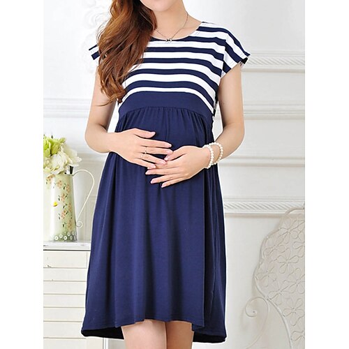 Per donna Abito di maternità Abito casual Banda Mini abito Manica corta Collage Girocollo Di tendenza Esterno Nero Blu marino Estate Primavera L XL XXL
Per donna Abito di maternità Abito casual Banda Mini abito Manica corta Collage Girocollo Di tendenza Esterno Nero Blu marino Estate Primavera L XL XXL