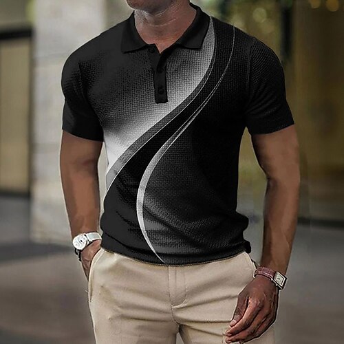 Herre POLO Trøje Golftrøje Hældning Grafiske tryk Geometri Aftæpning Sort udendørs Gade Kortærmet Trykt mønster Tøj Mode Designer Afslappet Åndbart
Herre POLO Trøje Golftrøje Hældning Grafiske tryk Geometri Aftæpning Sort udendørs Gade Kortærmet Trykt mønster Tøj Mode Designer Afslappet Åndbart