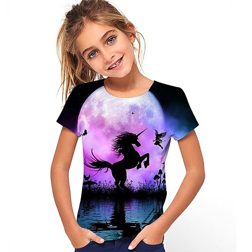 Bambino Da ragazza maglietta Pop art Esterno Stampa 3D Manica corta Girocollo stile sveglio 7-13 anni Estate Blu Viola
Bambino Da ragazza maglietta Pop art Esterno Stampa 3D Manica corta Girocollo stile sveglio 7-13 anni Estate Blu Viola