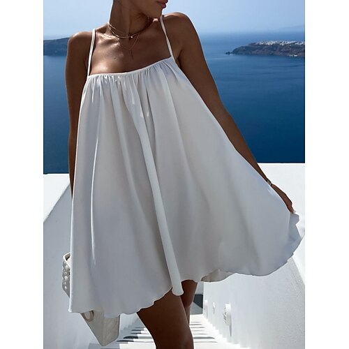 Dame Strandkjole Resort Wear Strandklær Mini kjole Åpen rygg Cami søt stil Klassisk عادي Spagettistropper Ermeløs Tynn Daglig Ut på byen Svart Hvit 2023 Sommer Vår XS S M L
Dame Strandkjole Resort Wear Strandklær Mini kjole Åpen rygg Cami søt stil Klassisk عادي Spagettistropper Ermeløs Tynn Daglig Ut på byen Svart Hvit 2023 Sommer Vår XS S M L