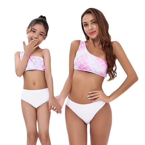 3 pcs Costumi da bagno Bikini Sirena Per donna Pop art Poliestere Rosa Reggiseni Slip
3 pcs Costumi da bagno Bikini Sirena Per donna Pop art Poliestere Rosa Reggiseni Slip