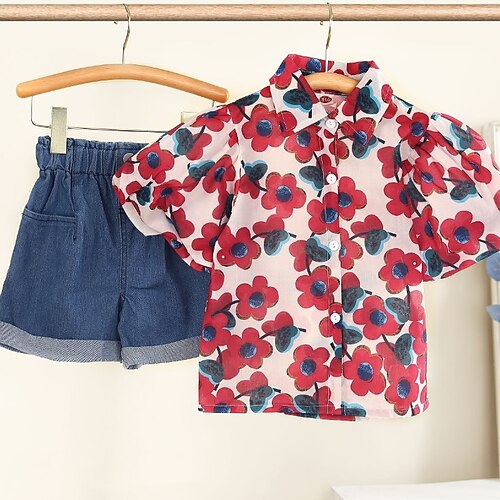 2 deler Baby Jente Blomstret Shorts dress Sett Kortermet Bedårende Avslappet 7-13 år Sommer Rosa
2 deler Baby Jente Blomstret Shorts dress Sett Kortermet Bedårende Avslappet 7-13 år Sommer Rosa