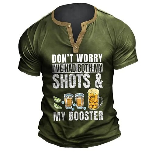 Per uomo Camicia Henley Magliette Pop art Birra Henley Abbigliamento Stampa 3D Esterno Informale Manica corta Bottone giù Stampa Di tendenza Originale Comodo
Per uomo Camicia Henley Magliette Pop art Birra Henley Abbigliamento Stampa 3D Esterno Informale Manica corta Bottone giù Stampa Di tendenza Originale Comodo
