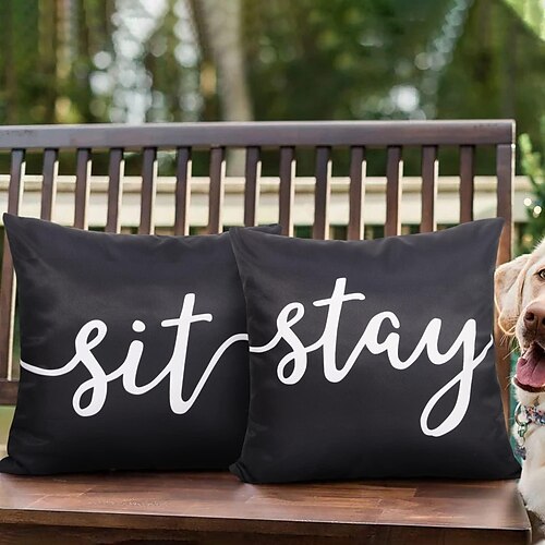 Funda de almohada impermeable para exteriores con estampado de letras para patio, jardín, sofá, sala de estar
Funda de almohada impermeable para exteriores con estampado de letras para patio, jardín, sofá, sala de estar