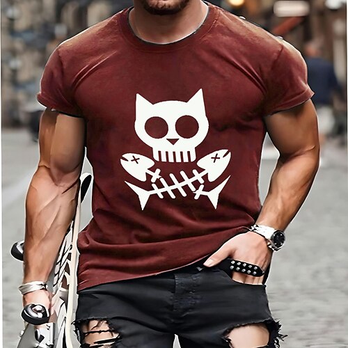 Herre T-shirt Grafiske T-shirts Cool skjorte Grafiske tryk Skelet Mode Rund hals Varm Stempling Gade Ferierejse Kort Ærme Trykt mønster Tøj 32S Designer Basale Bekvem
Herre T-shirt Grafiske T-shirts Cool skjorte Grafiske tryk Skelet Mode Rund hals Varm Stempling Gade Ferierejse Kort Ærme Trykt mønster Tøj 32S Designer Basale Bekvem