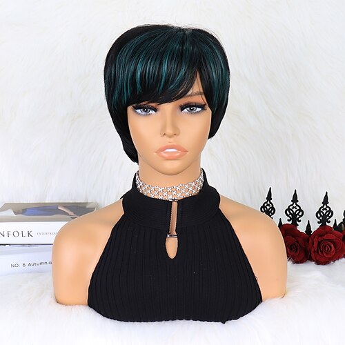 Syntetiske parykker Kinky Glat Naturlig lige Kort bob Maskinproduceret Paryk 8 tommer (ca. 20cm) Sort / Mørkegrøn Syntetisk hår Dame Blød Klassisk Let at bære Blandet Farve
Syntetiske parykker Kinky Glat Naturlig lige Kort bob Maskinproduceret Paryk 8 tommer (ca. 20cm) Sort / Mørkegrøn Syntetisk hår Dame Blød Klassisk Let at bære Blandet Farve