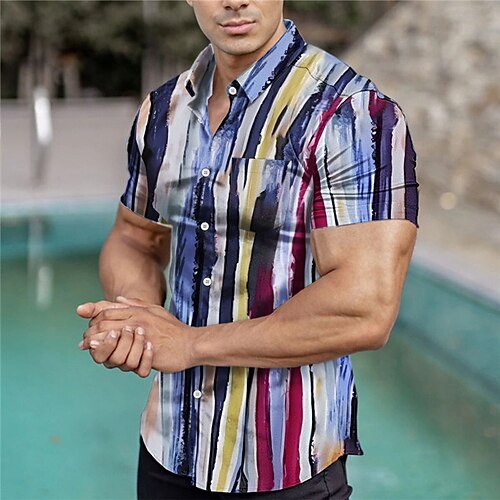 Herre Skjorte Hawaii skjorte Button Up skjorte Sommer skjorte Casual skjorte Lyserød Lilla Grøn Kortærmet Stribet Grafiske tryk Aftæpning Gade Daglig Trykt mønster Tøj Mode Afslappet Bekvem
Herre Skjorte Hawaii skjorte Button Up skjorte Sommer skjorte Casual skjorte Lyserød Lilla Grøn Kortærmet Stribet Grafiske tryk Aftæpning Gade Daglig Trykt mønster Tøj Mode Afslappet Bekvem