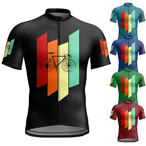 21Grams Herre Cykeltrøje Kortærmet Cykel Toppe med 3 baglommer Bjerg Cykling Vej Cykling Åndbart Svedtransporende Hurtigtørrende Refleksbånd Sort Rød Blå Grafisk Geometrisk Polyester Sport Tøj
21Grams Herre Cykeltrøje Kortærmet Cykel Toppe med 3 baglommer Bjerg Cykling Vej Cykling Åndbart Svedtransporende Hurtigtørrende Refleksbånd Sort Rød Blå Grafisk Geometrisk Polyester Sport Tøj