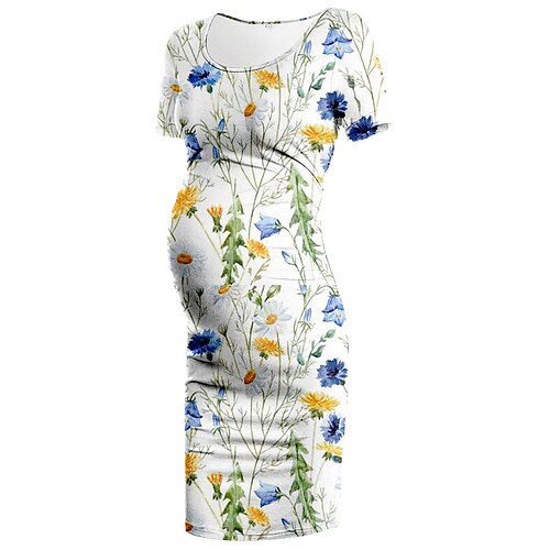 Dame Mammakjole Uformell kjole Blomstret Midikjole Kortermet Trykt mønster Crew-hals Klassisk Daglig Hvit Sommer Vår S M L XL XXL
Dame Mammakjole Uformell kjole Blomstret Midikjole Kortermet Trykt mønster Crew-hals Klassisk Daglig Hvit Sommer Vår S M L XL XXL