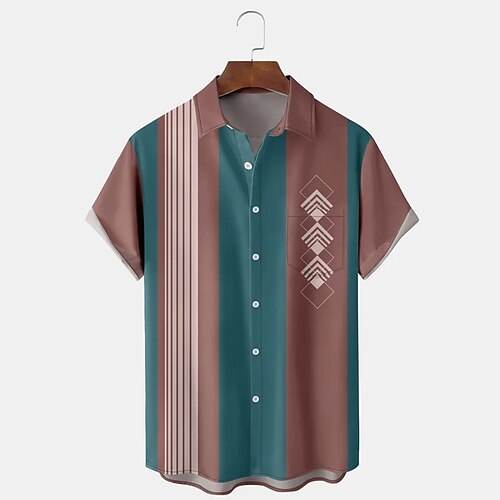 Herre Skjorte Bowling skjorte Button Up skjorte Sommer skjorte Casual skjorte Brun Kortærmet Farveblok Grafiske tryk Aftæpning Gade Daglig Trykt mønster Tøj Mode 1950'erne Afslappet Bekvem
Herre Skjorte Bowling skjorte Button Up skjorte Sommer skjorte Casual skjorte Brun Kortærmet Farveblok Grafiske tryk Aftæpning Gade Daglig Trykt mønster Tøj Mode 1950'erne Afslappet Bekvem