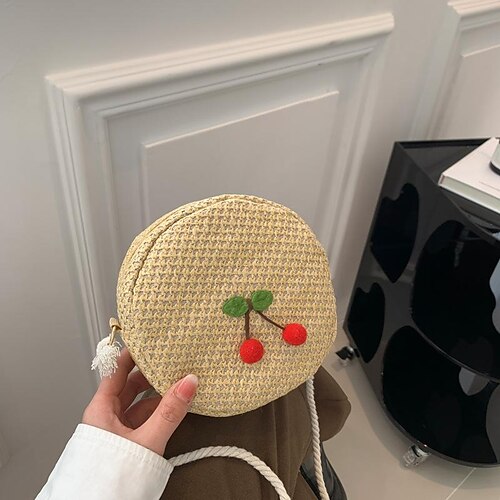 Dame Crossbody-veske Halmpose Strå Daglig Strand Pustende Holdbar Helfarge Hvit Kakifarget
Dame Crossbody-veske Halmpose Strå Daglig Strand Pustende Holdbar Helfarge Hvit Kakifarget